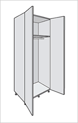 double wardrobe long hanging
