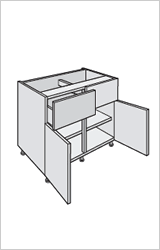 double drawer dresser unit