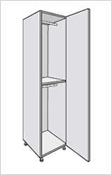 single wardrobe double hanging