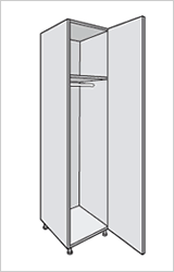 Single wardrobe long hanging